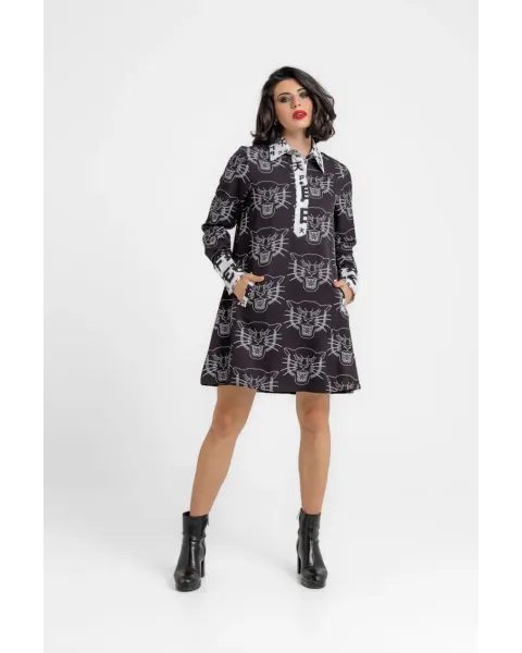 Vestido Lolina BE FREE gola camiseira corte A