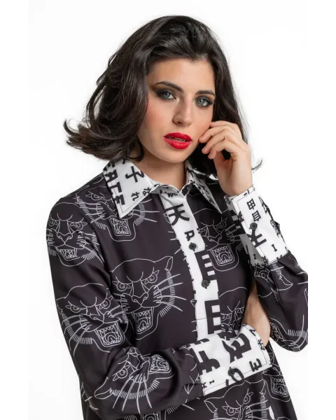 Vestido Lolina BE FREE cuello camisero corte A