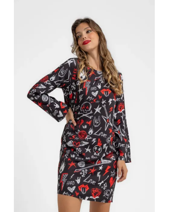Vestido Lolina ROCK AND ROLL | Corte A