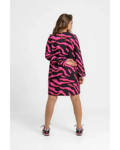 Vestido Lolina Fem Rex cuello redondo corte A