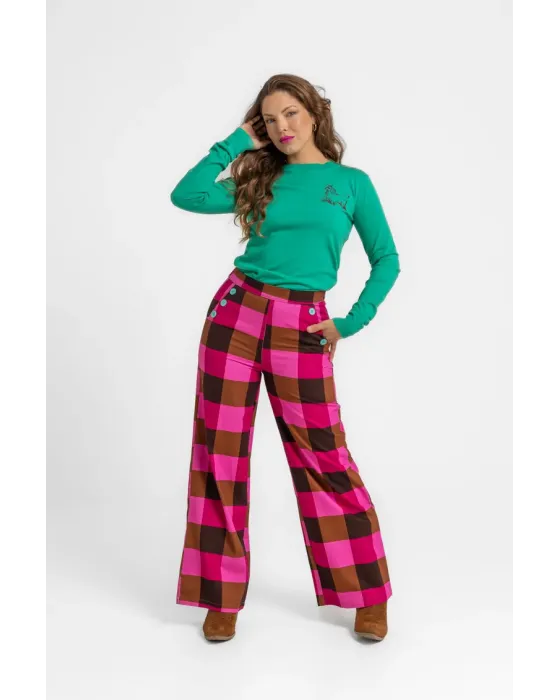 Pantalón Lolina Flowing estilo marinero