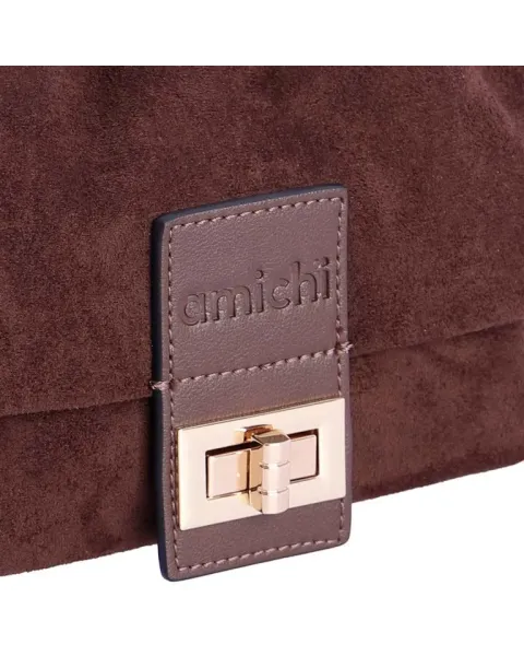 Bandolera Amichi Café 5705 | Bolso ante