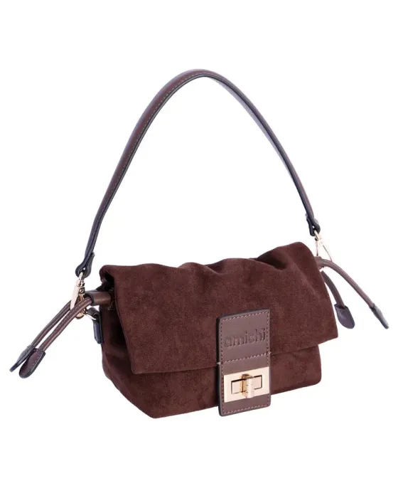 Bandolera Amichi Café 5705 | Bolso ante