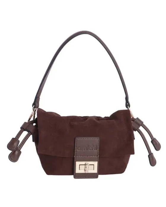 Bandolera Amichi Café 5705 | Bolso ante