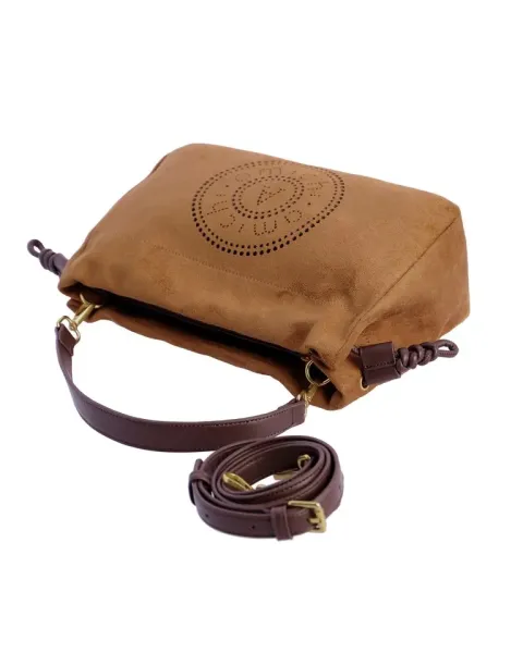 Bandolera Amichi Camel 1120 | Bolso de ante