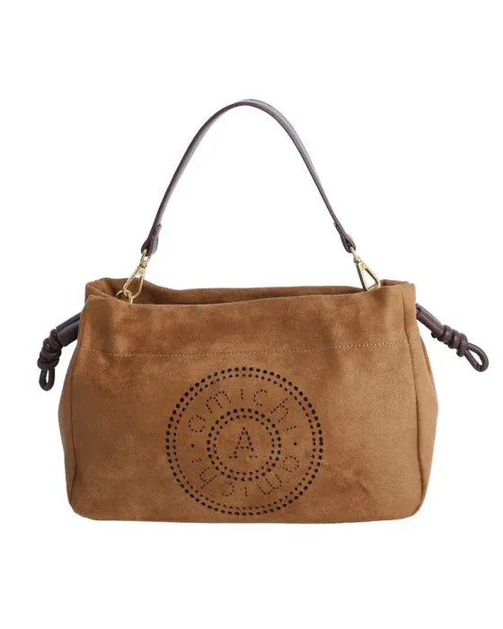 Bandolera Amichi Camel 1120 | Bolso de ante