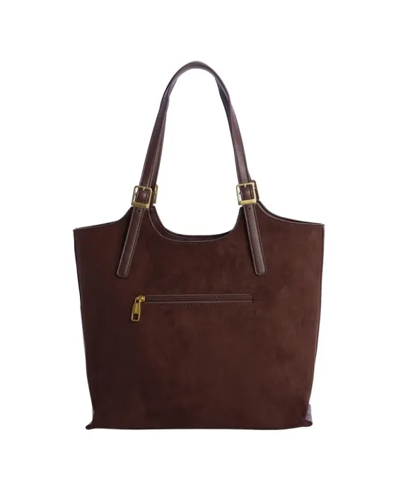 Bolso Hombro Amichi Marrón 1119 | Ante 2