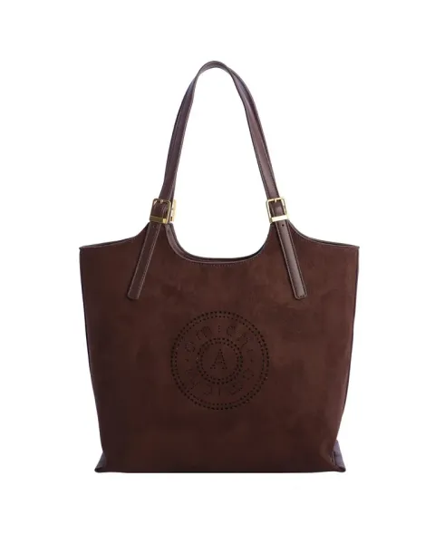 Bolso Hombro Amichi Marrón 1119 | Ante