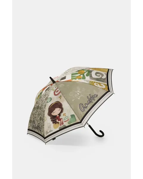 Paragüas largo Anekke Muse | Accesorio ilustrado