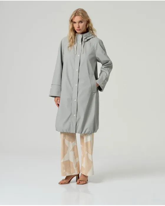 Parka Surkana con capucha Gris claro 2