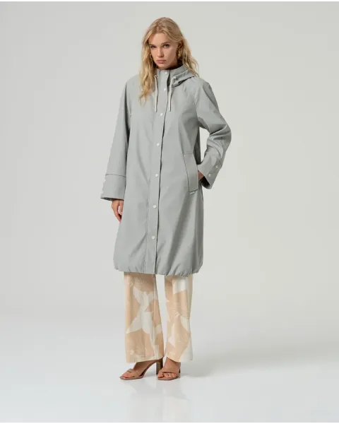 Parka Surkana con capucha Gris claro