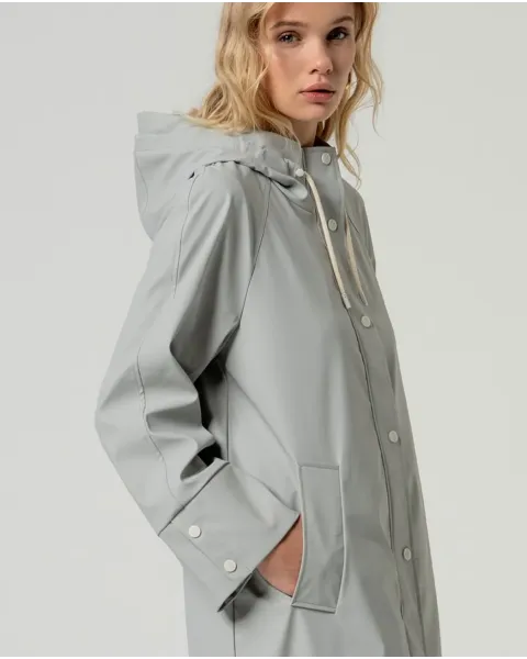 Parka Surkana con capucha Gris claro