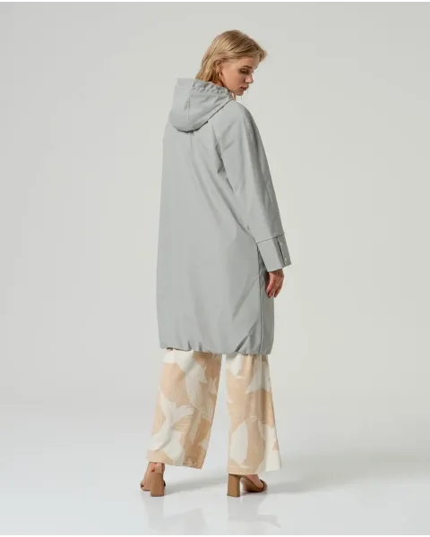Parka Surkana con capucha Gris claro