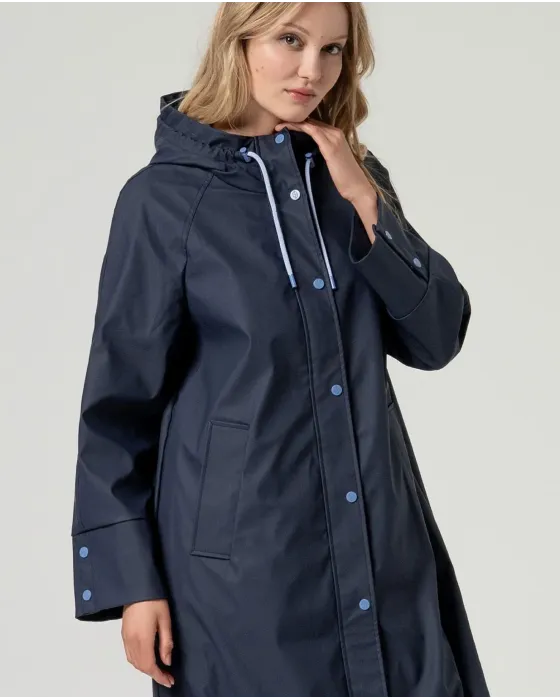 Parka Surkana con capucha marino | abrigo