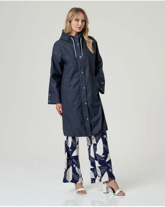Parka Surkana con capucha marino | abrigo