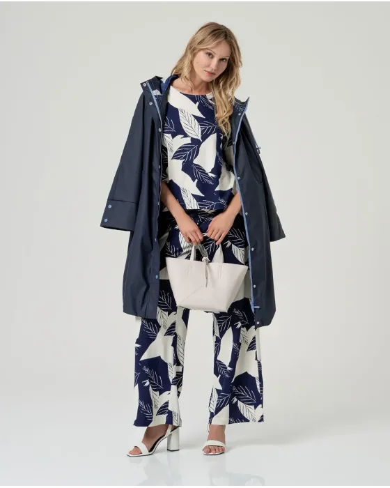 Parka Surkana con capucha marino | abrigo