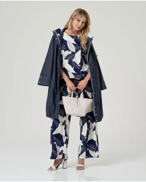 Parka Surkana con capucha marino | abrigo