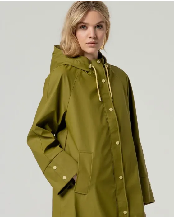 Parka Surkana con capucha oliva | abrigo