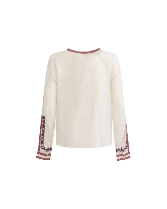 Blusa MDM Amour Beige | bordado y algodón 2