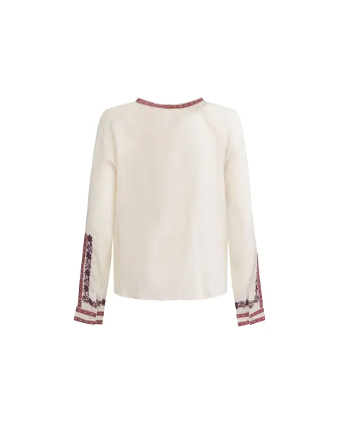 Blusa MDM Amour Beige | bordado y algodón