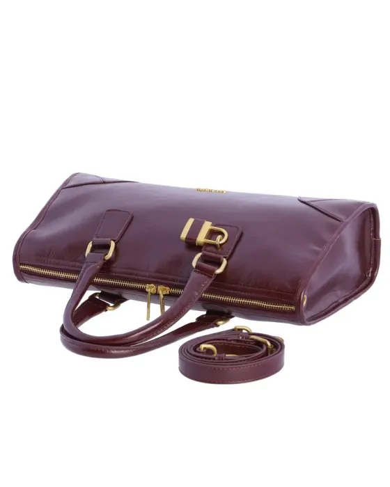 Bolso Mano Amichi Burdeos candado | bolso de mano