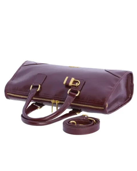 Bolso Mano Amichi Burdeos candado | bolso de mano