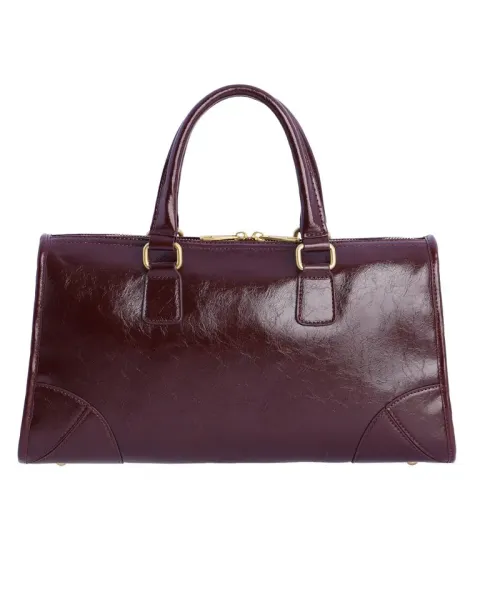 Bolso Mano Amichi Burdeos candado | bolso de mano