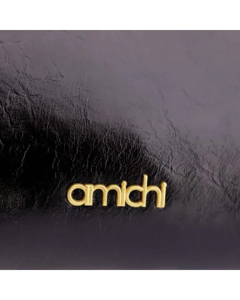Bolsa de Mão Amichi Preto cadeado | bolsa elegante