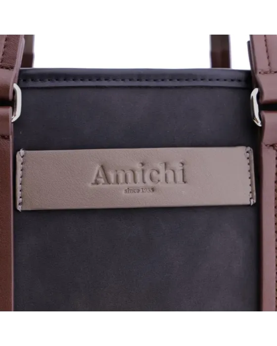 Bolsa de Mão Amichi Cinzenta | Bolsa estruturada