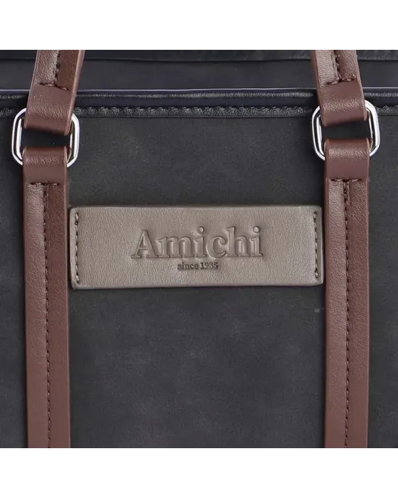 Bolso mano Amichi Gris | bolso estructurado