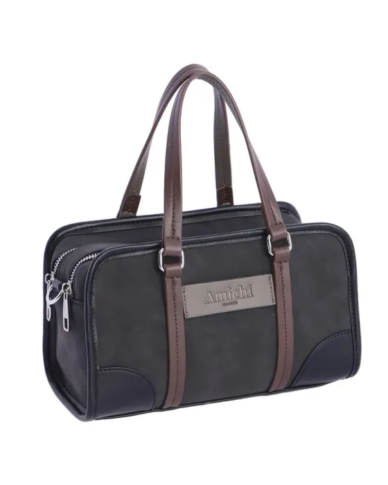 Bolso mano Amichi Gris | bolso estructurado