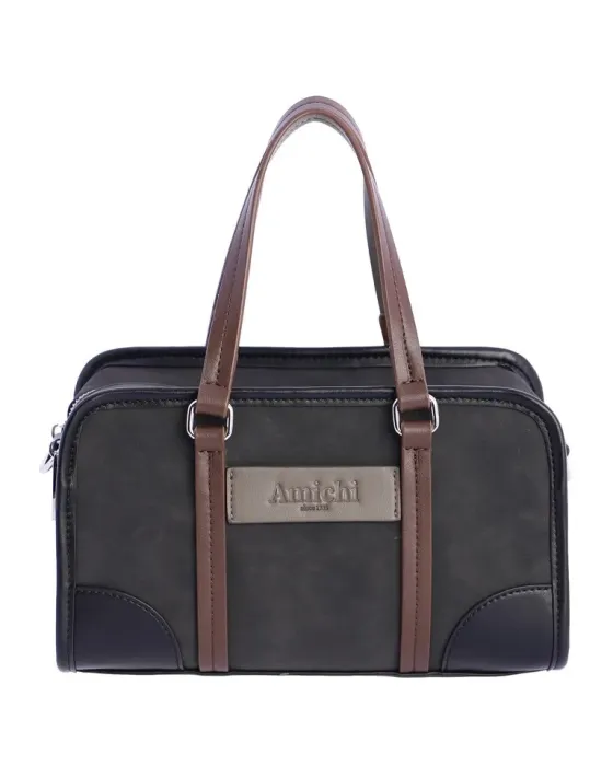 Bolso mano Amichi Gris | bolso estructurado