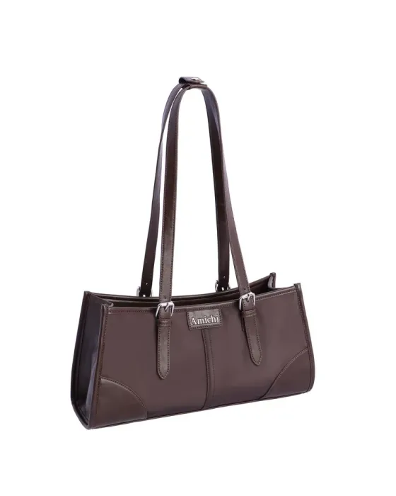 Bolsa de Ombro Amichi Castanho | Bolsa de ombro
