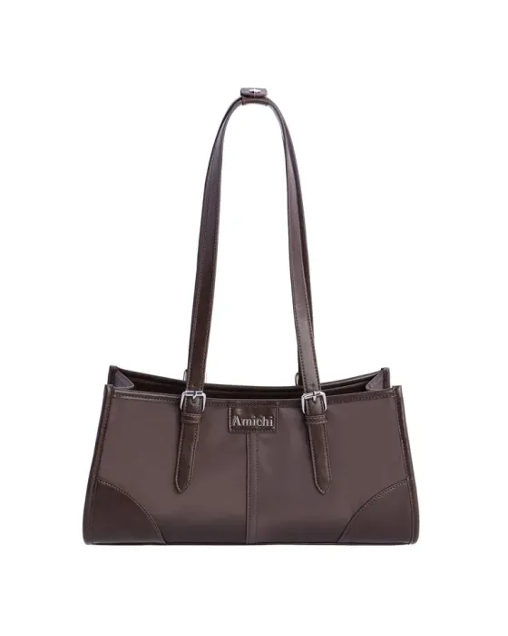 Bolsa de Ombro Amichi Castanho | Bolsa de ombro