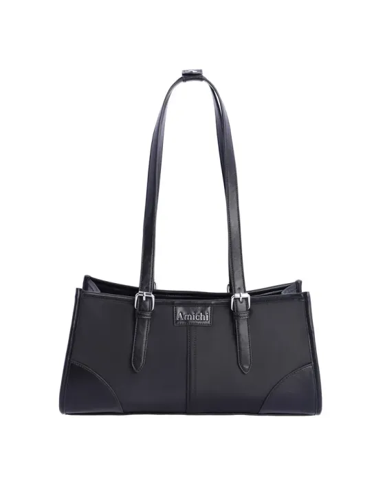 Bolsa de Ombro Amichi Preta | Bolsa de ombro