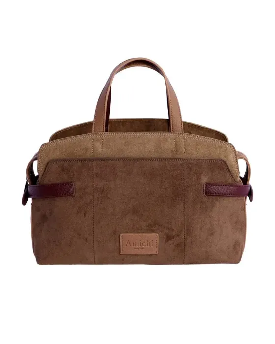Bolso Mano Amichi Marrón | Bolso de mano