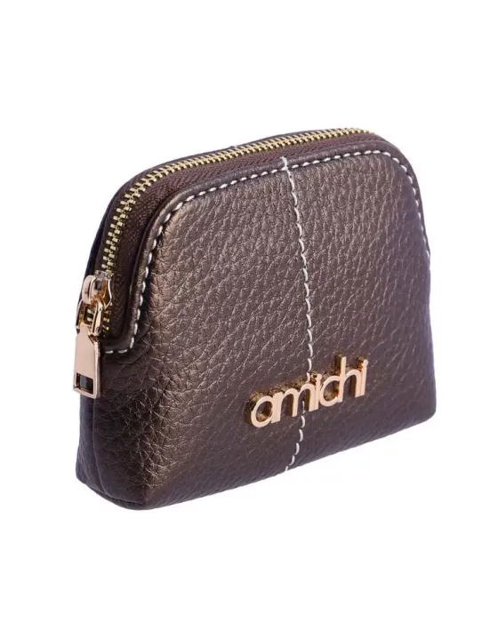 Porta-moedas Amichi Estanho | Acessório compacto