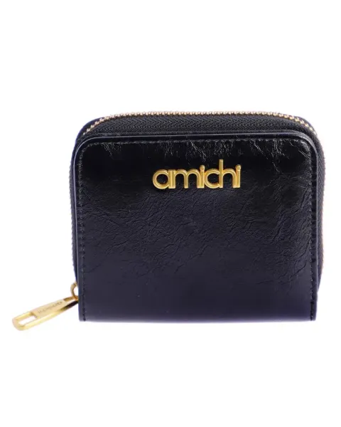 Cartera Monedero Amichi Negra | Monedero compacto