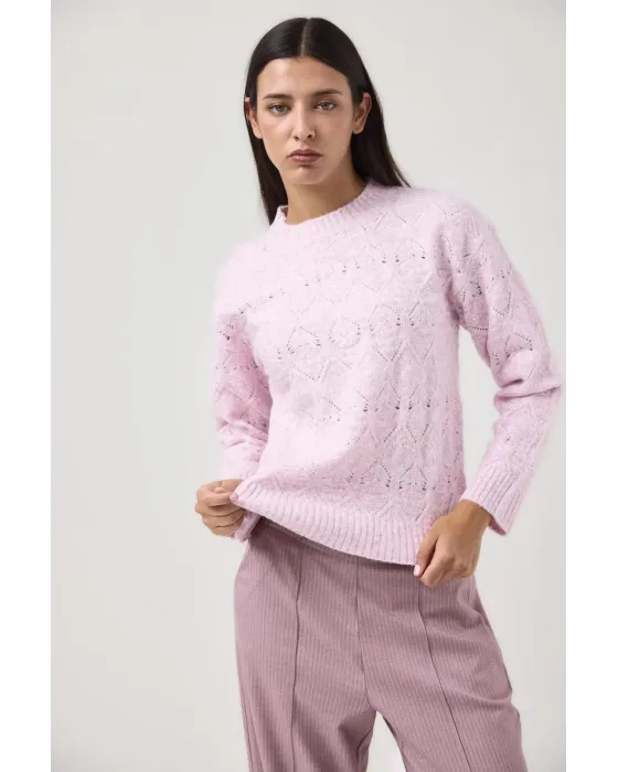 Camisola MD de malha vazada Lavanda MDM