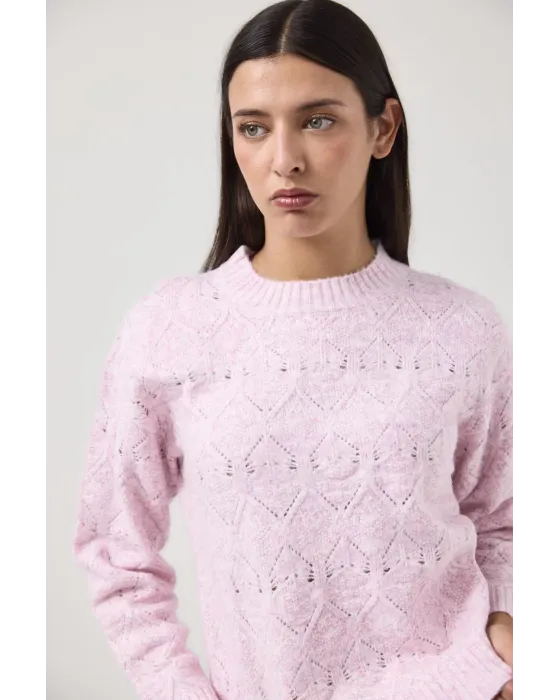 Camisola MD de malha vazada Lavanda MDM