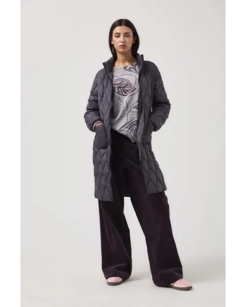 Parka larga MDM interior acolchado y capucha