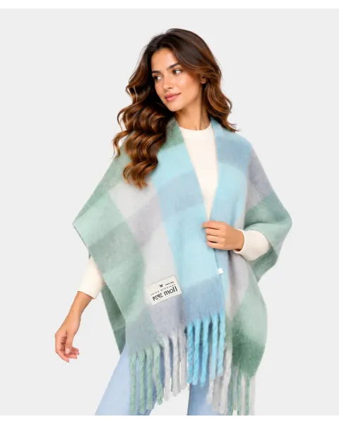 Cachecol Pepe Moll Green | xadrez e franjas