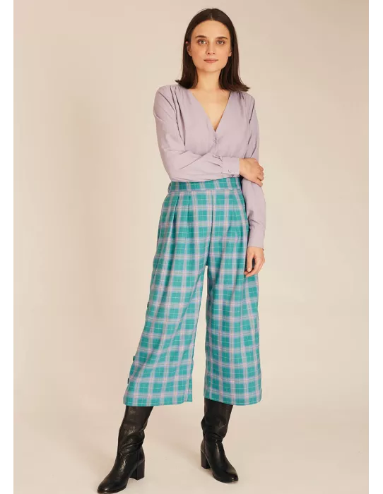 Squares Culotte Turquoise